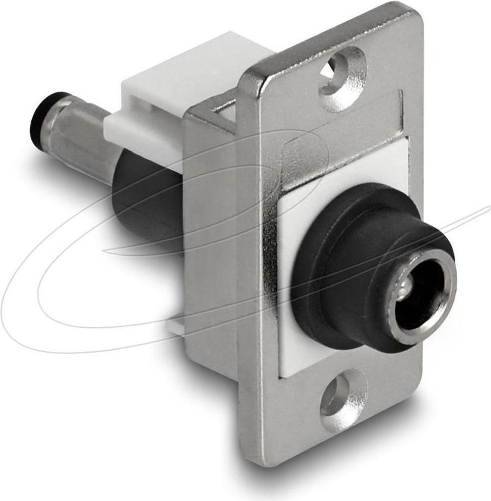 DELOCK Panel Mount DC 5,5 x 2,5 mm Bu zu DC 5,5 x 2,5 mm St