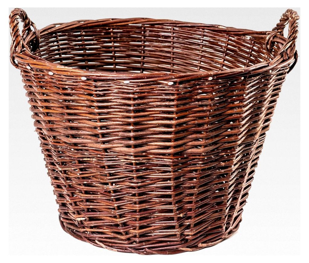 Weidenkorb Ø 45 cm für Kaminholz, Kartoffeln, Obst und Garten