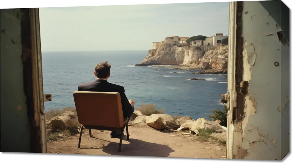 Quadro su Tela 90x50 cm Confronti Solitari sulla Costa - Alta Resa