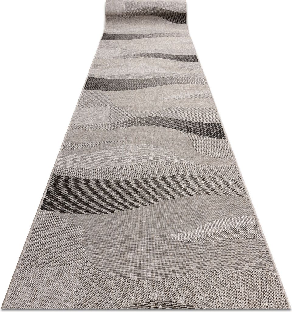 Läufer SIZAL FLOORLUX Modell 20212 silver / black 100 cm beige 100x980 cm