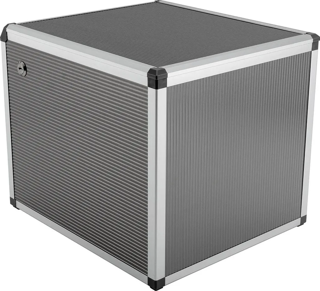 Caisson de bureau argent avec tiroirs 5 et 10 cm - Aluminium résistant - 6