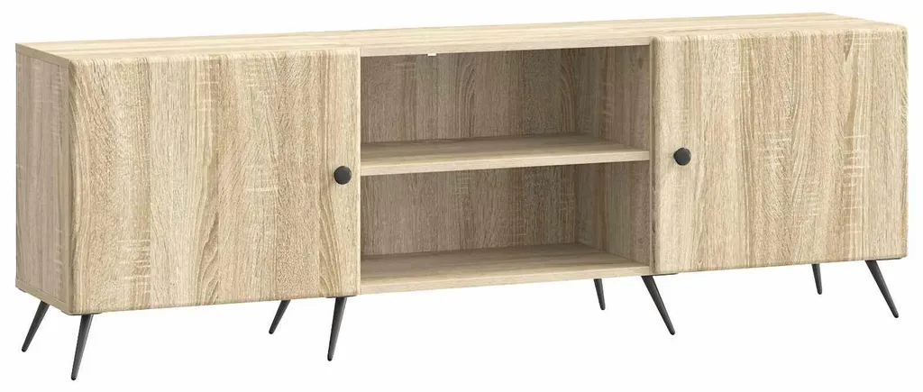 Meuble TV robuste chêne Sonoma 150 cm : finissez-en avec le désordre