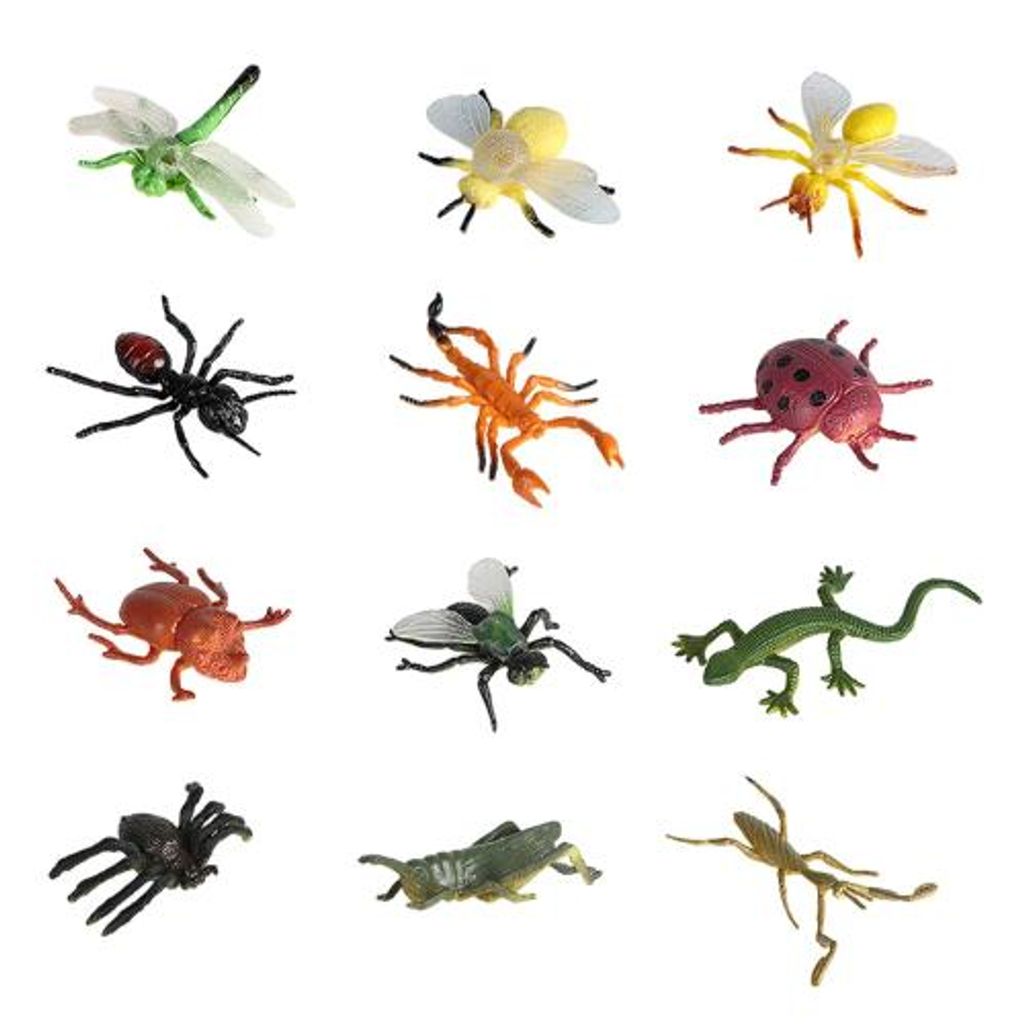 2 Stück Insekten Figur Tiermodell Spielzeug für Kleinkinder 