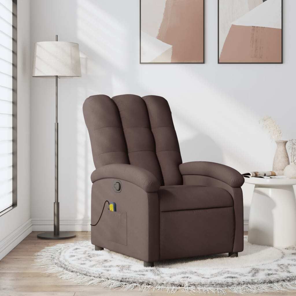 Cloris Designermöbel Massagesessel Dunkelbraun Stoff 2024 Neu