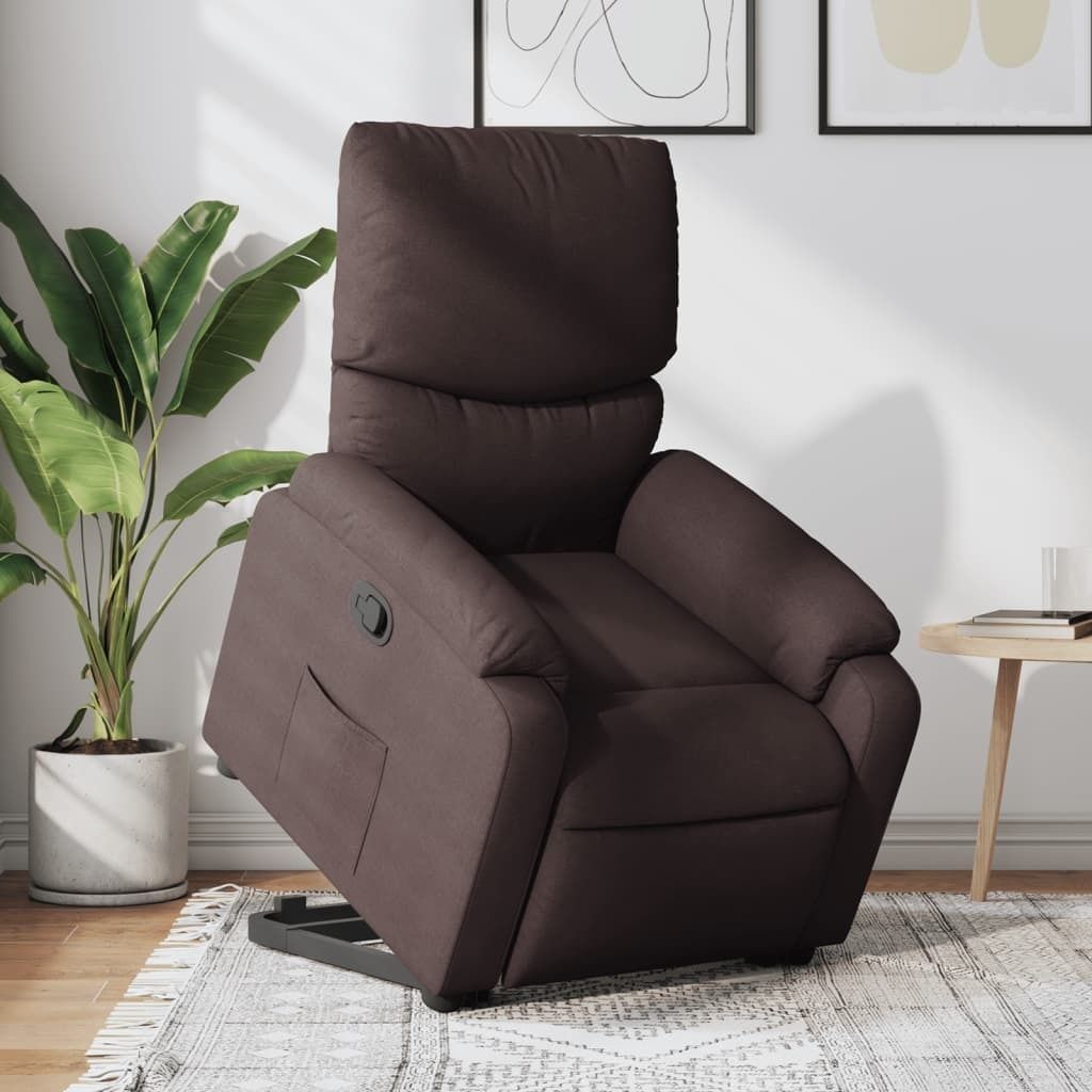 "2026 Promotion" Relaxsessel mit Aufstehhilfe - Einzelsofa - Dunkelbraun Stoff - Couchsessel CC11167