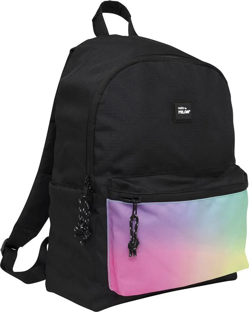 Zaino Milan Sunset Nero Nero - Taglia Unica - Zaino Scuola e Tempo Libero