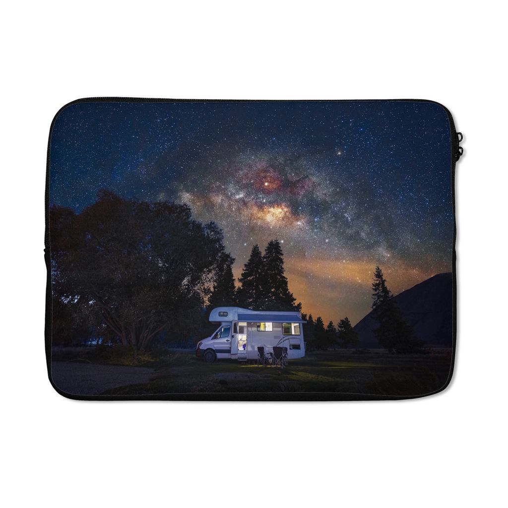 MuchoWow Laptop Hülle 13 Zoll Sternenklare Nacht - Wohnmobil - Neuseeland Laptoptasche - Laptophülle - Sleeve - Rundumschutz