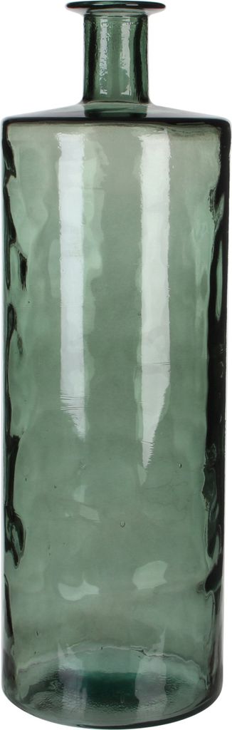 Mica Decorations Guan Glasflasche - H75 x Ø25 cm - Recyceltes Glas - Grün