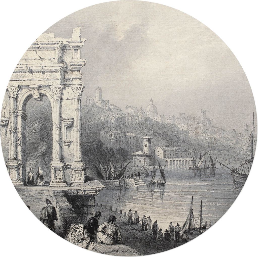 Altes Tor und Hafen – Bodenschutzmatte – Stuhlunterlage – Bürostuhlmatte – Rutschfeste Bodenmatte – Schutzmatte für Hartboden – fi 10...