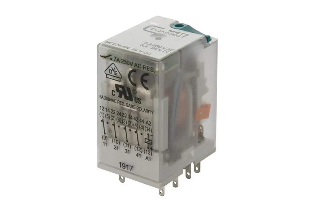 Relais Industriel BTR NETCOM 4W 24VDC 7A 110017-25.14.07 Fiable