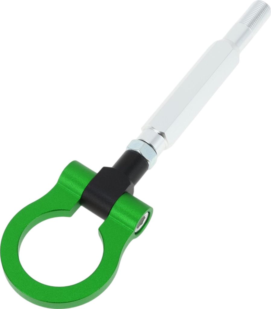 Front/Rear Trailer Ring Eye Towing Hook, Bumper Screw-on Tow Hook für Subaru Impreza Faltbarer Renntrailer-Haken aus Aluminiumlegierung Grün