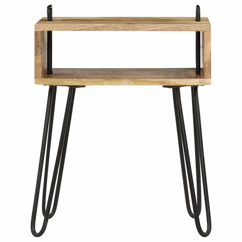 Table de chevet en bois de manguier massif vidaXL 40x34x47 cm Chic