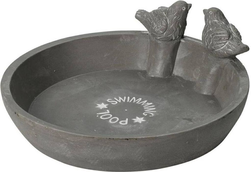 Pro Garden Vogeltranke - grau - mineralisch - D23 x H6,5 cm Produktbild 