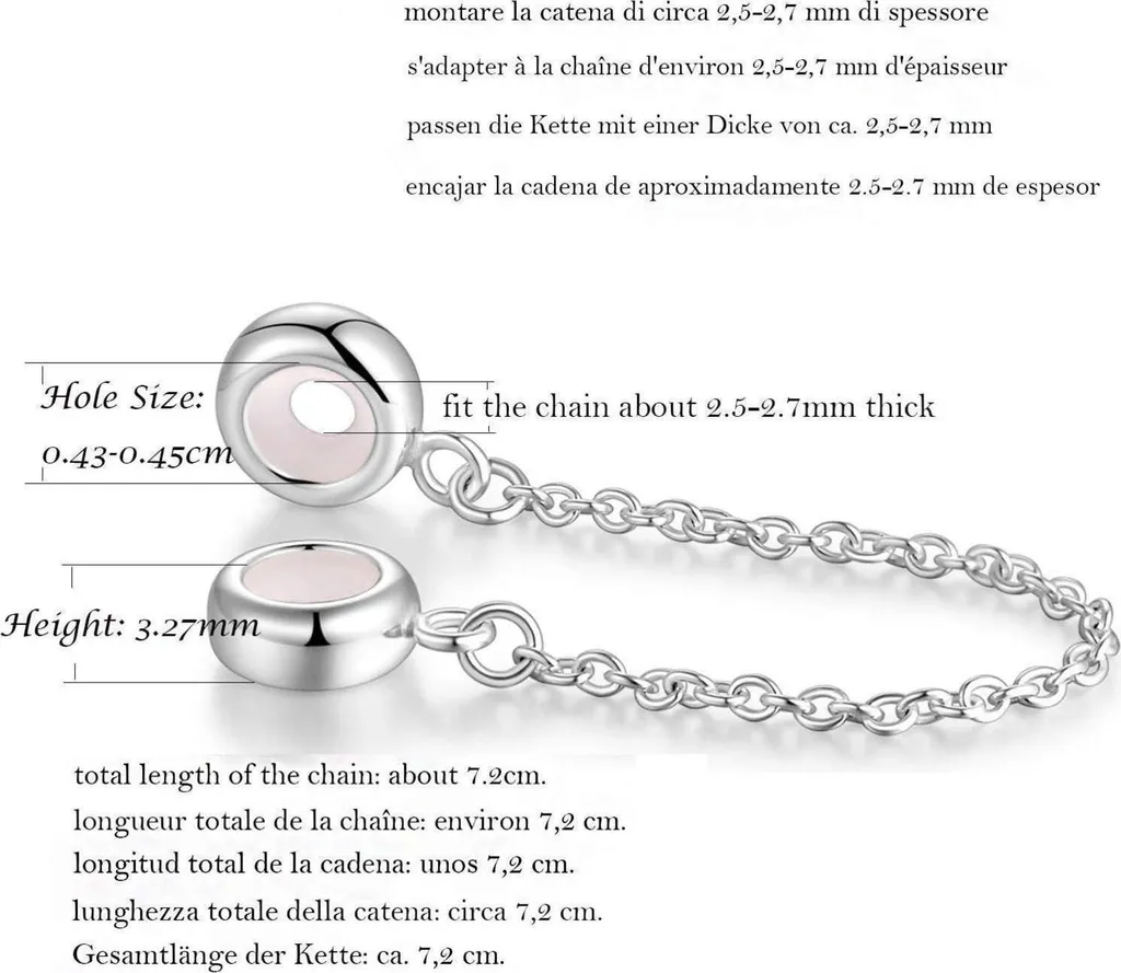 Évitez la Perte de vos Charms avec cette Chaîne de Sécurité Argent 925 - 2