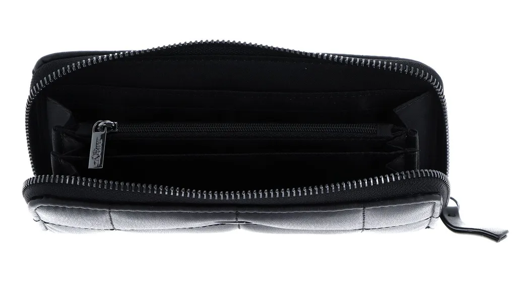 Porte-monnaie bicolore s.Oliver Wallet Grey Black avec multi-rangements - 2