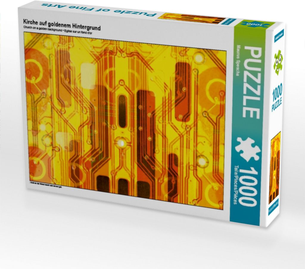 Calvendo Kirche auf goldenem Hintergrund 1000 Teile Puzzle quer 640x480mm, Spescha Maurus; 7354781