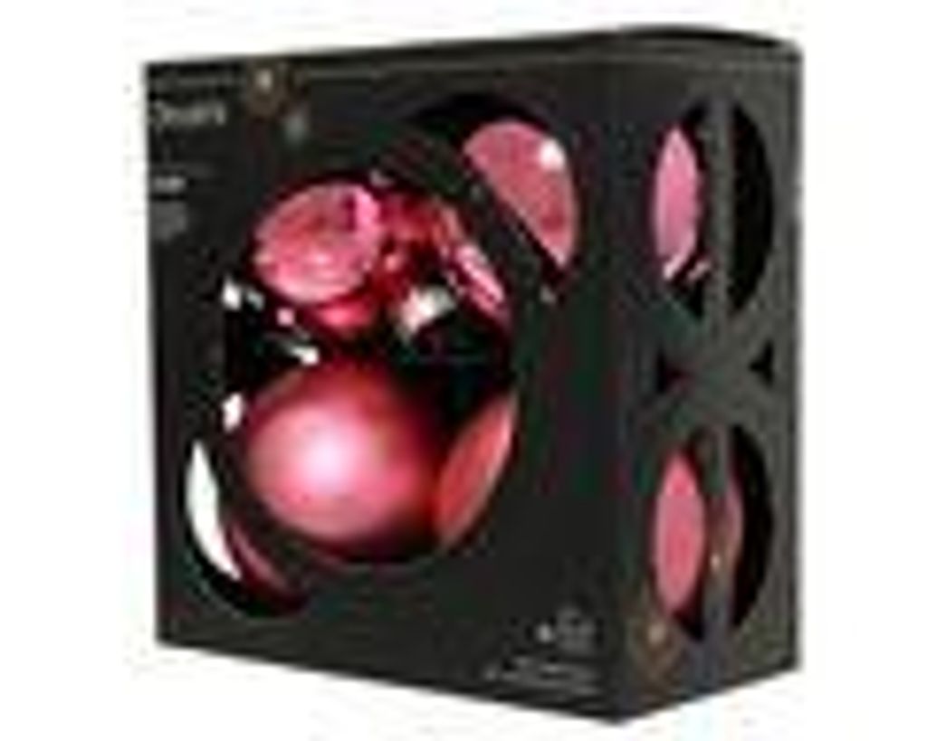 Weihnachtskugeln Glas 10cm 4 Stück - Blütenrosa Produktbild 