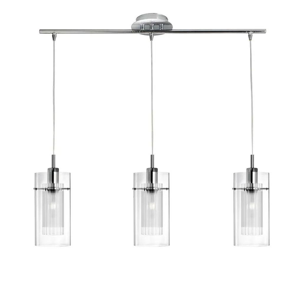 Plafoniera Duo 1 Cromo e Vetro | Soluzione Illuminazione Interni
