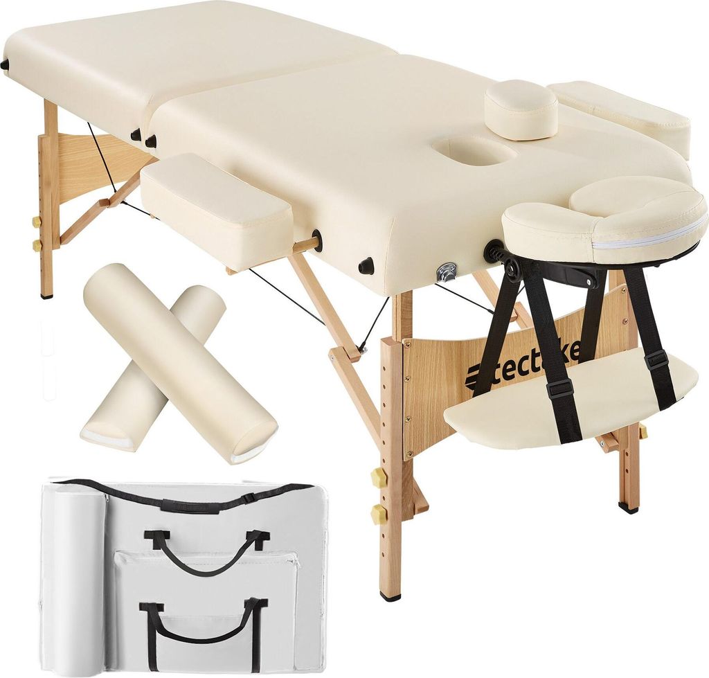 tectake 2 Zonen Massageliege-Set Suman Breite 59 cm, Polsterung 7,5 cm 220 x 83 x 87,5 cm