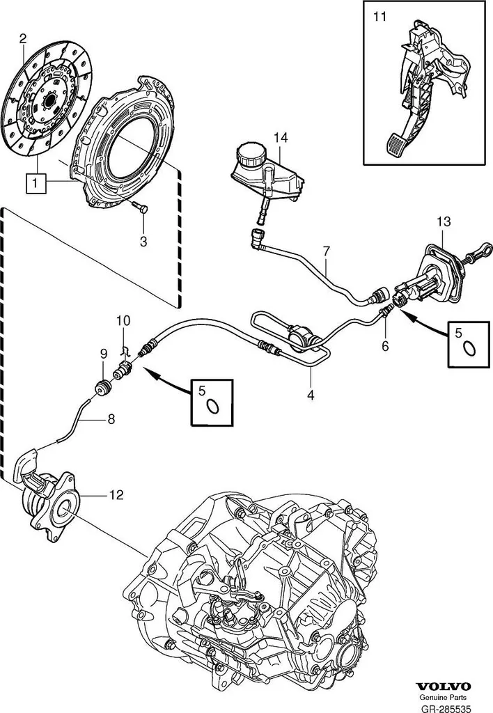 Durite hydraulique d'embrayage 31259443 compatible Volvo S60 et V60