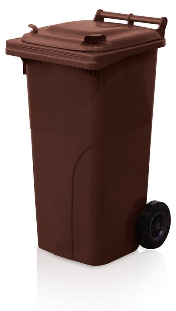 Popelnice 120 HDPE, kolečka, hnědá PREMIUM Obrázek produktu 