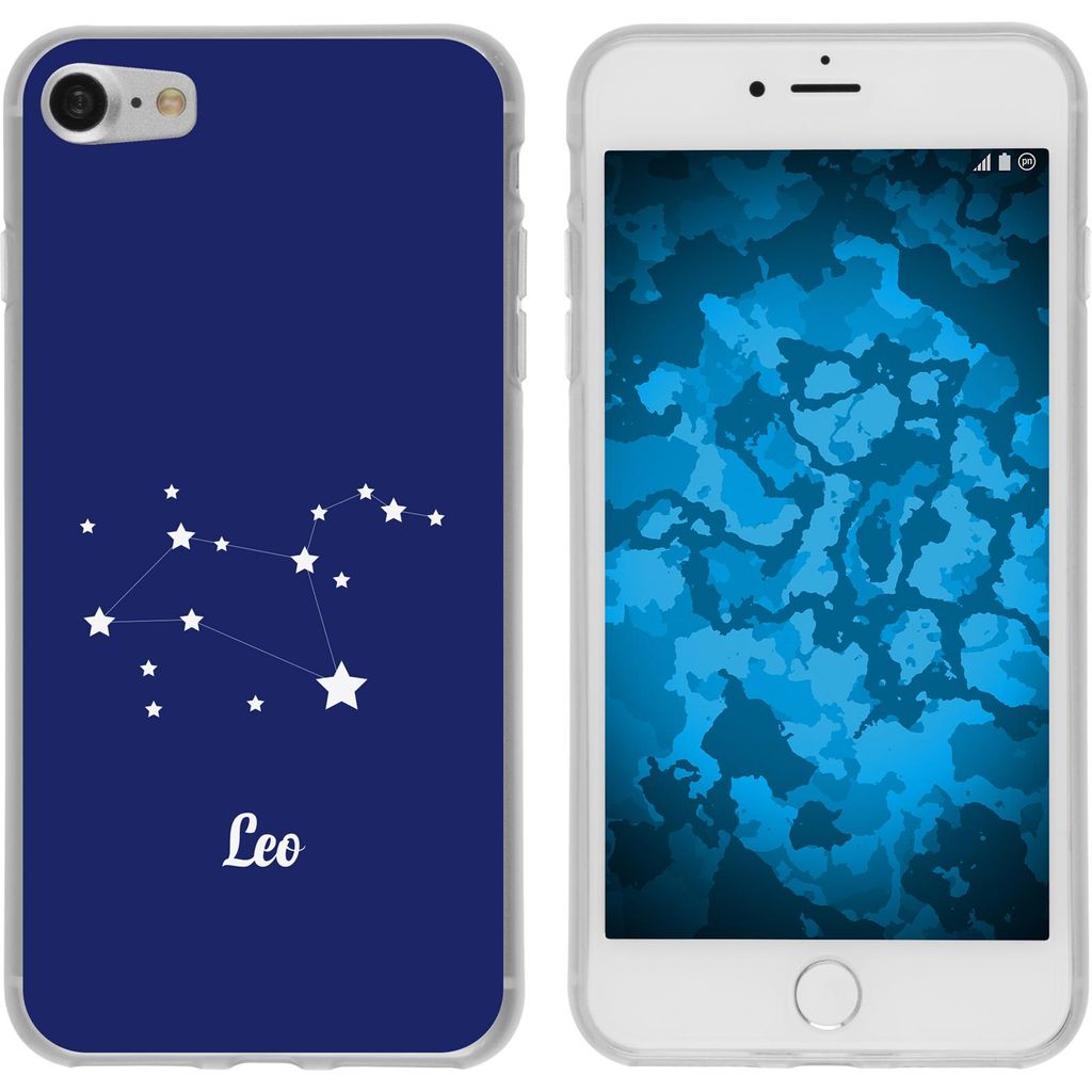 PhoneNatic Case kompatibel mit Apple iPhone 7 / 8 / SE 2020 Silikon-Hülle SternzeichenLeo M4