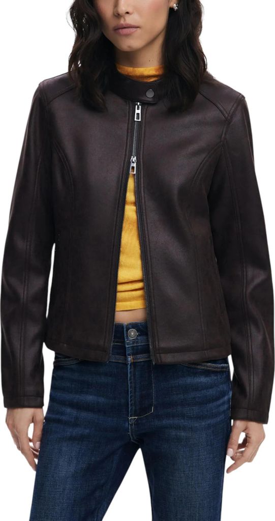 Desigual Damen Kostümjacke - Herbst/Winter, Braun, Mit Reißverschluss, Langarm, Vordertaschen | Artikelcode: 25WWEW43 : Größe - XXL Größe: XXL