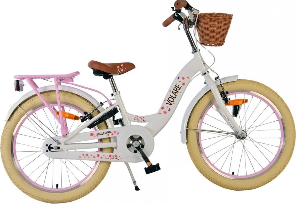 Vélo enfant Volare Blossom - Fille - 20 pouces - Blanc - Image du produit 