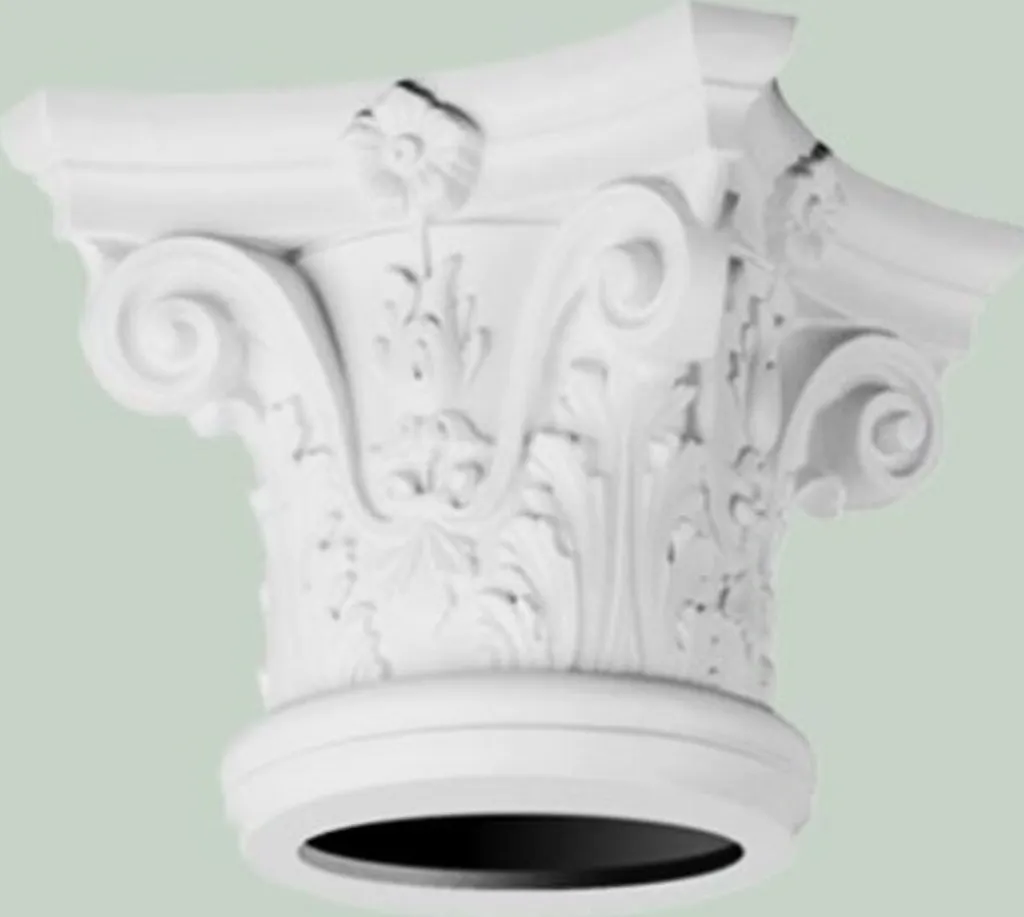 Déco Murale Baroque pour Habiller un Mur Vide - Colonnes Blanches 30 cm
