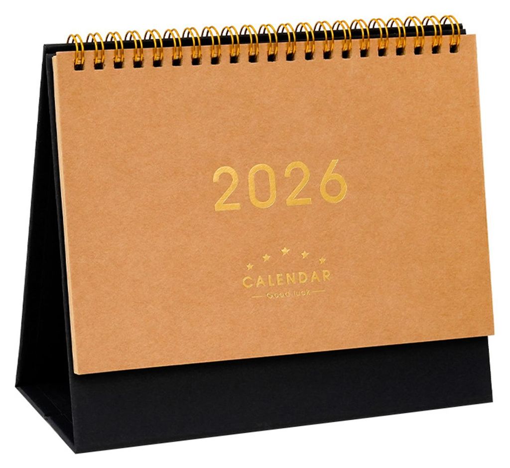 Tischkalender 2026 im Retro-Stil, dickes Papier, Zeitmanagement-Planer, Homeoffice, Schule, Tagesplaner