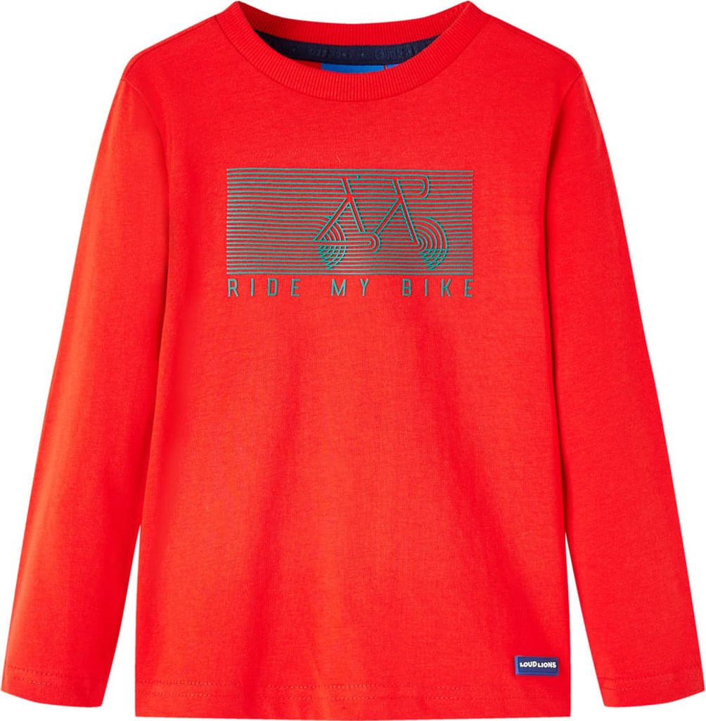 Kinder-Langarmshirt Rot 128