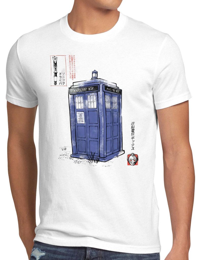 style3 Police Box Sumi-E Herren T-Shirt
