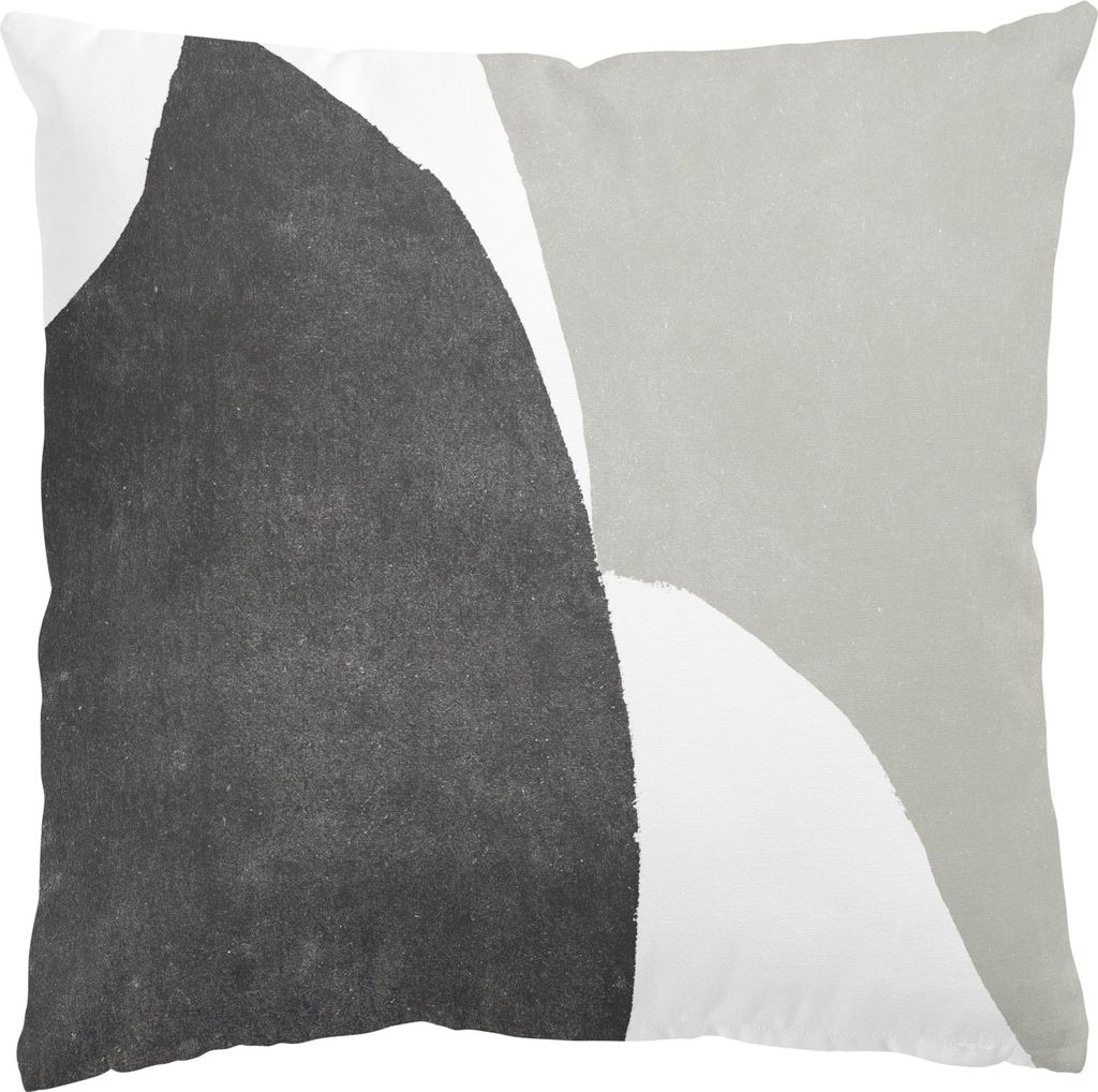 Dekokissen Muster drinnen / Indoor Zierkissen Canvas waschbar Design grau Pop Art Sofakissen ohne Füllung
