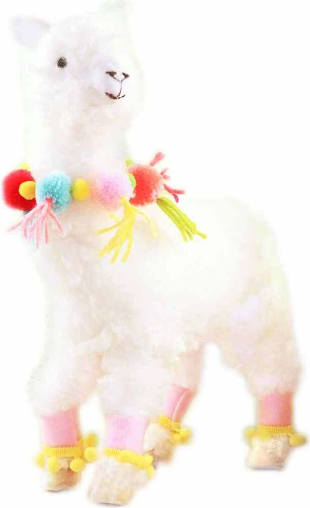 440s AM-Design Deko-Stofftier Lama mit Pompoms, bunt, H ca. 34 cm