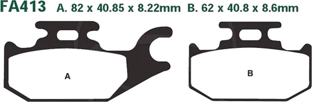 Bremsbeläge Hinterrad für Benelli Caffe Nero 250 LC ie Baujahr 2012-2016 Bremsklotz von EBC - Neu