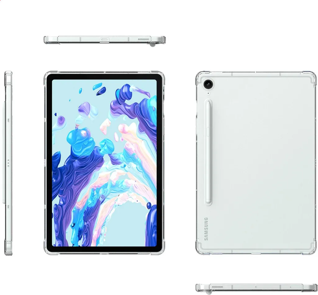 imoshion Custodia protettiva Samsung Galaxy Tab S9 FE, Samsung Galaxy Tab S10 FE Custodia Anti Shock Back Cover Custodia per telefono cellulare per Samsung Galaxy Tab S9 FE, Samsung Galaxy Tab S10 FE - Trasparente - 7