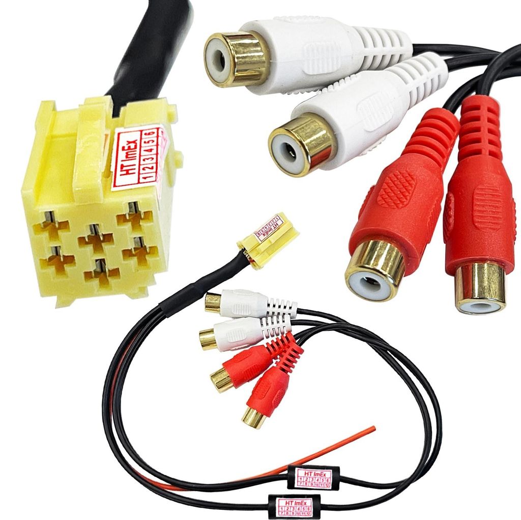 4x Cinch Verstärker AUX Adapter Audio Kabel kompatibel mit Blaupunkt Grundig
