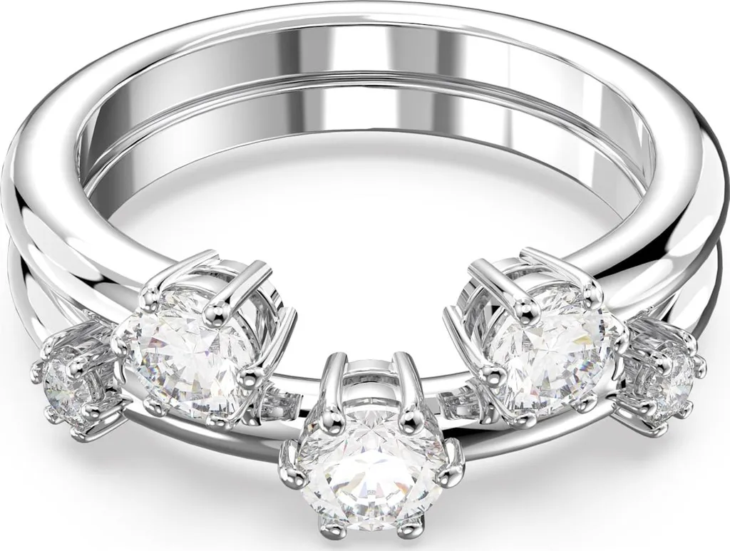 Bague de Soirée Swarovski Constella Taille 55 Bijou Cristal Rhodié