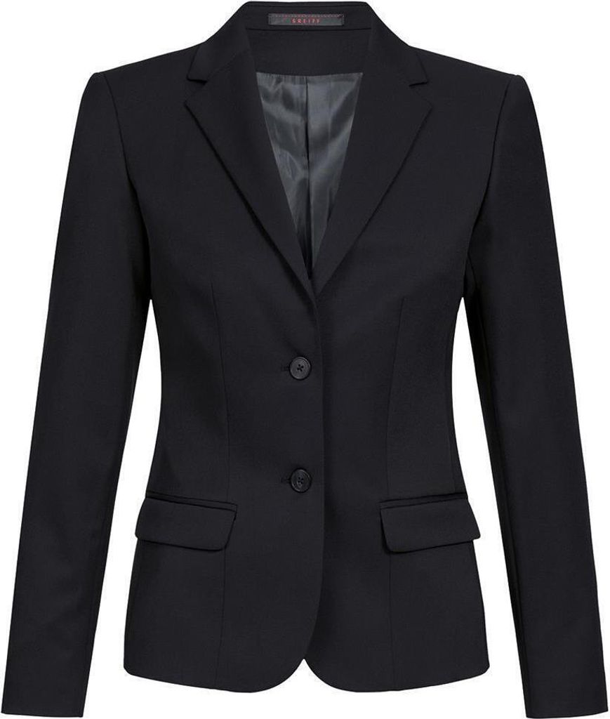 Greiff Corporate BASIC Damen Business-Blazer Regular-Fit Schwarz 34