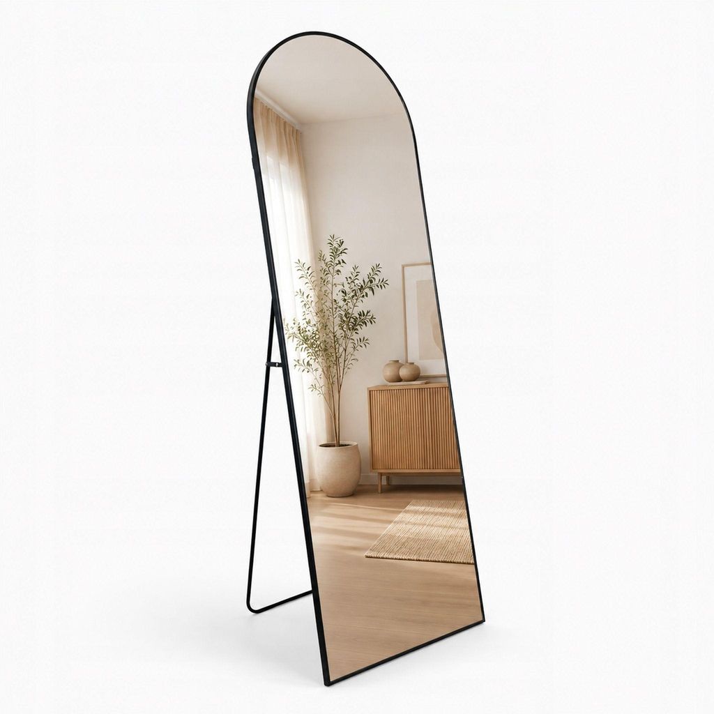 Specchio da parete Aurea nero, 50 x 140 cm, con cornice in Immagine del prodotto 