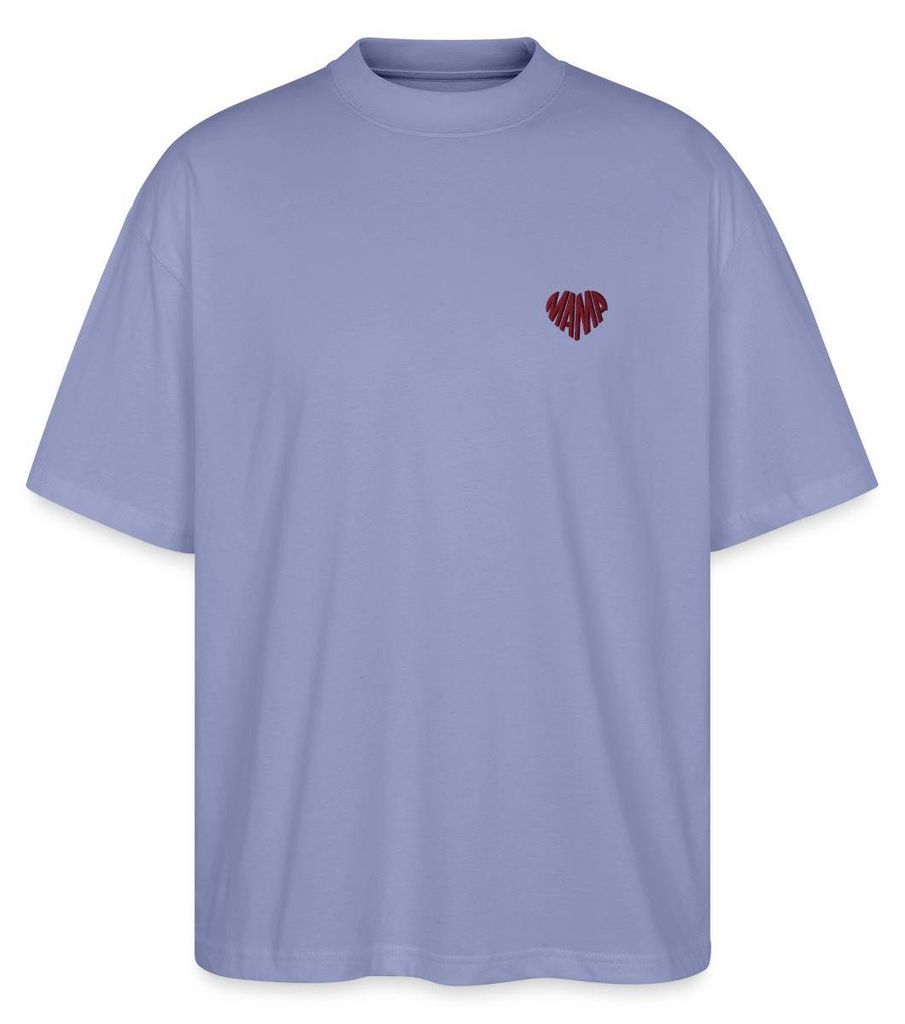 Spreadshirt Stickerei Mama Rotes Herz Oversize Uni T-Shirt, 3XL, Violett