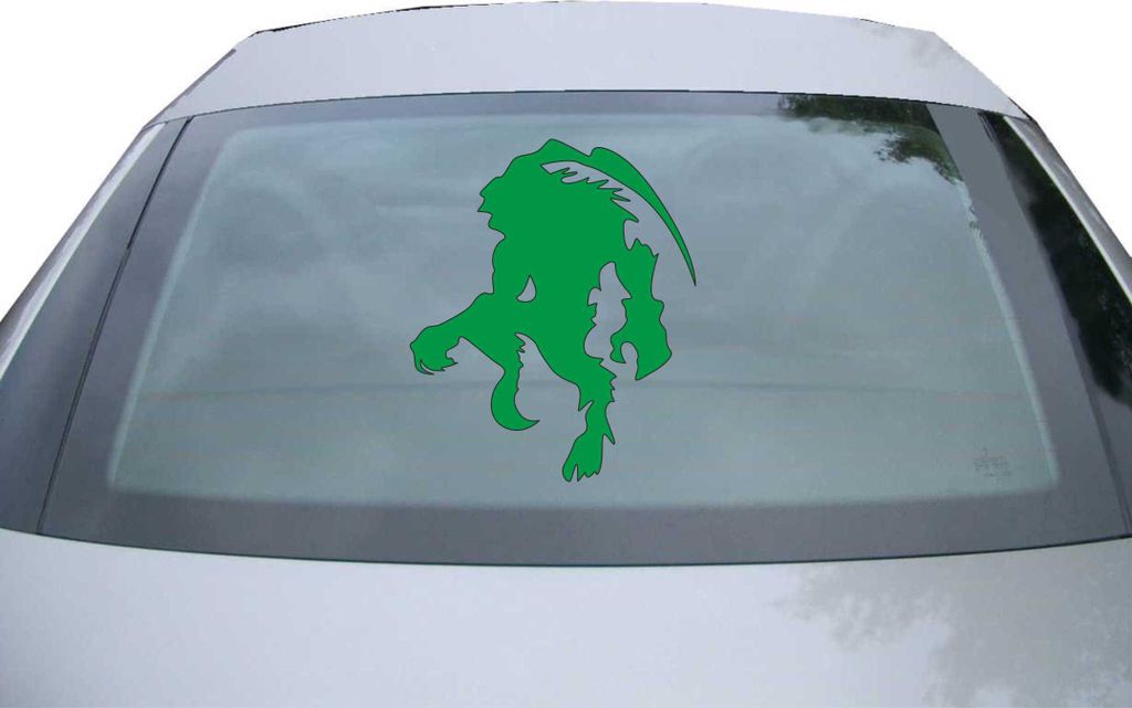 Indigos UG - Aufkleber Heckscheibe & Motorklappe DE2473 - grün - 600x499 mm - Ifrit - Auto Scheiben Fenster Heckklappe Tuning Racing JDM - Die cut