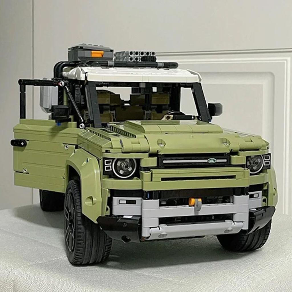 Geländewagen Bausteine - Fahrzeugmodell Bausatz - 2573 Teile - Kleine Steine - ABS-Kunststoff - Ab 14 Jahren - Ohne Box - Ohne Batterie - Grün