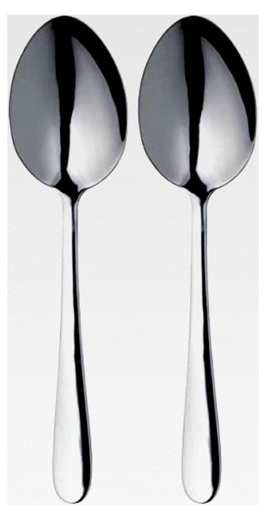 MasterClass Duo Edelstahl-Servierlöffel, 2-teiliges Set für Buffet, Dinner und Familienessen - Silber