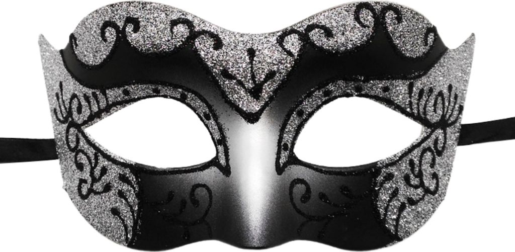 Halloween-Gesichtsbedeckung, lebendige Farben, atmungsaktiver Kunststoff, Graffiti-Muster, Karneval, Halloween, Maske, Partygeschenk-Silber