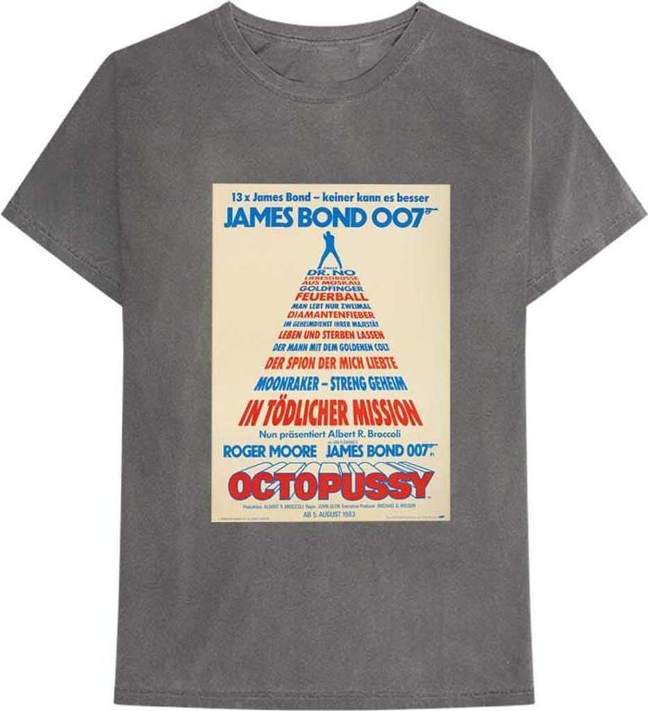 James Bond - "Octopussy German" T-Shirt für Herren/Damen Uni RO4573 (L) (Anthrazit)
