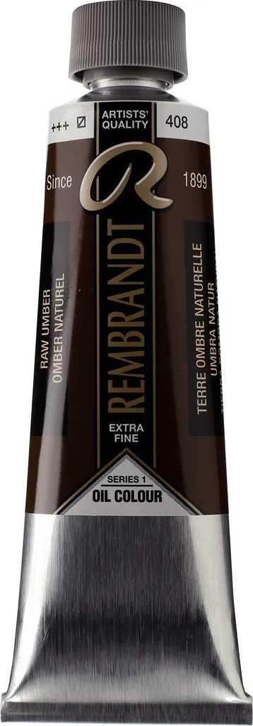 Peinture Huile Rembrandt 408 Umbra Naturel 150ml : Couleur Durable