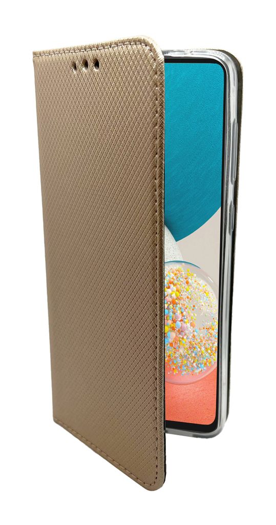 Hülle "Smart" kompatibel mit SAMSUNG GALAXY A54 5G Hülle Brieftasche Schutzhülle mit Standfunktion, Kartenfach Gold