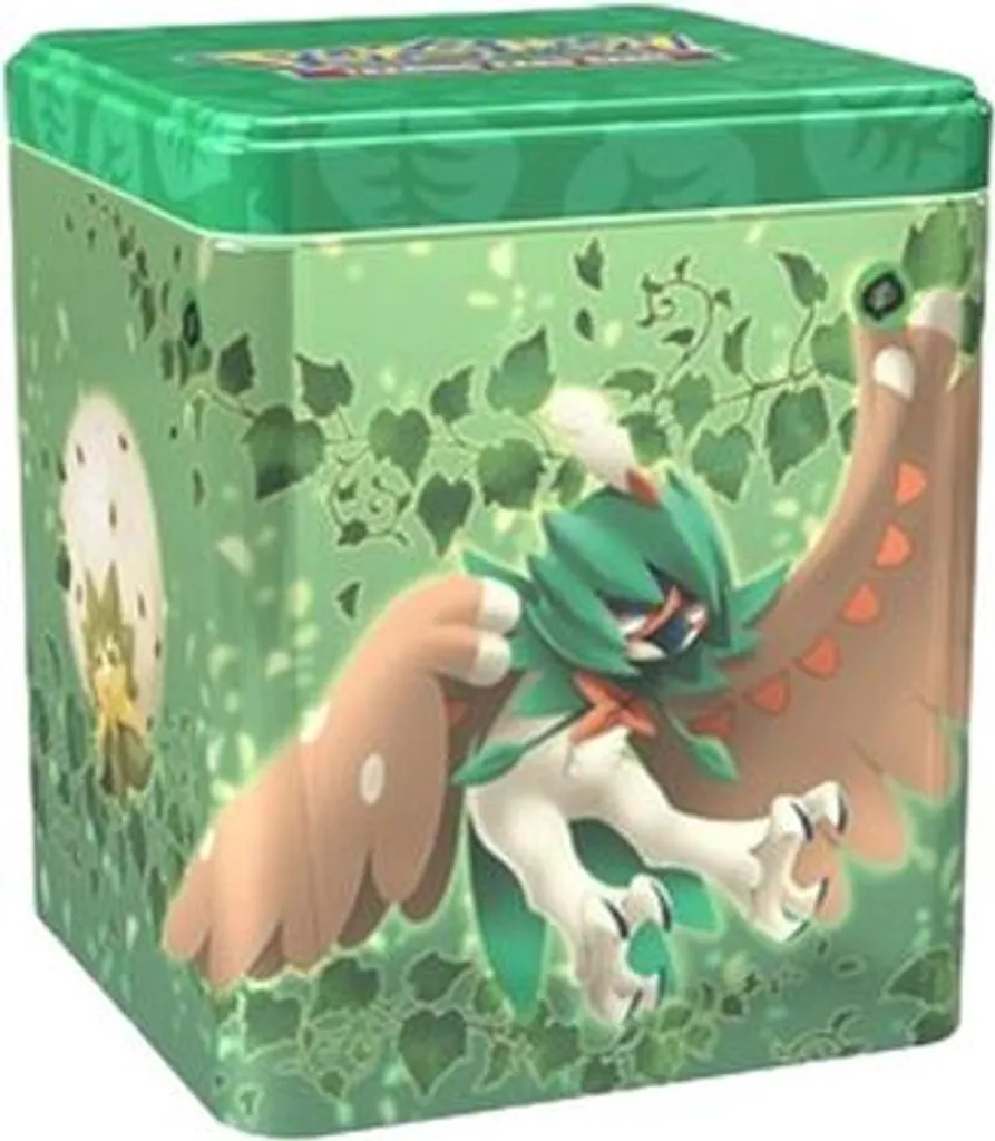 Pokémon Stacking Tin Type Plante avec Boosters et Boîte Métal Robuste