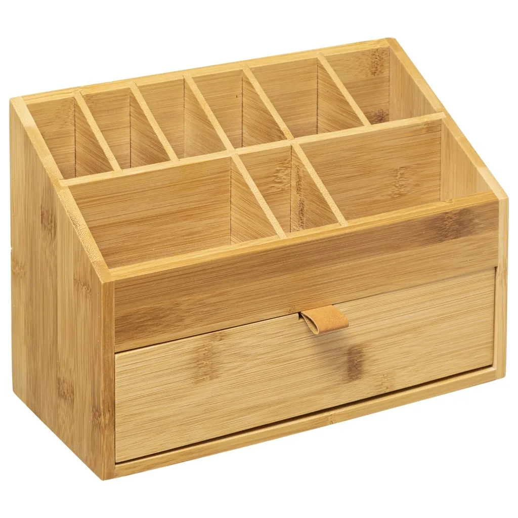 Organizer 1 tiroir en bambou avec lanière cuir - 5 Five Simply Smart